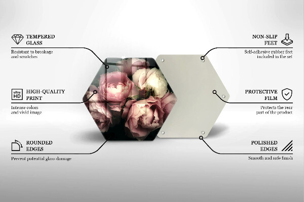 Cache plaque de cuisson Fleurs de pivoine