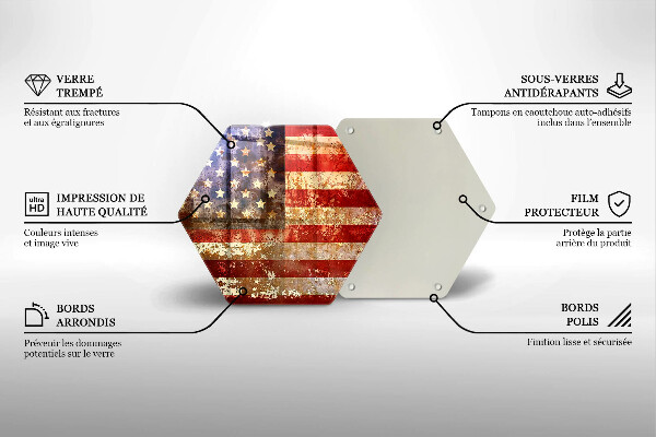 Protection plaque induction Drapeau d'Amérique des États-Unis