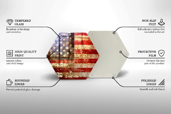Protection plaque induction Drapeau d'Amérique des États-Unis