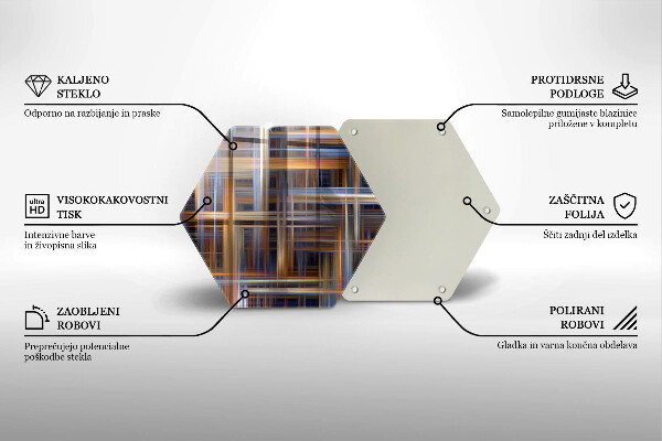Protection plaque induction Lignes de peinture abstraites