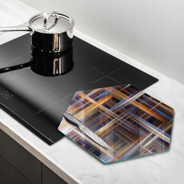 Protection plaque induction Lignes de peinture abstraites