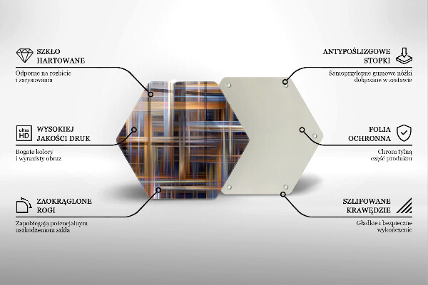 Protection plaque induction Lignes de peinture abstraites