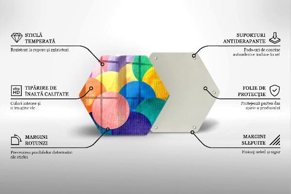 Protection plaque induction Cercles colorés