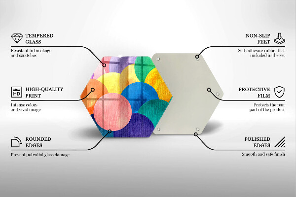 Protection plaque induction Cercles colorés