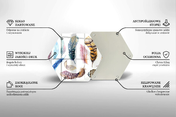 Protection plaque induction Plumes d'oiseaux colorées