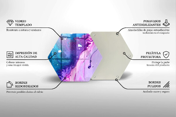 Protection plaque induction Encres d'abstraction