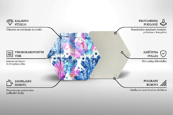 Protection plaque induction Illustration bohème de plumes