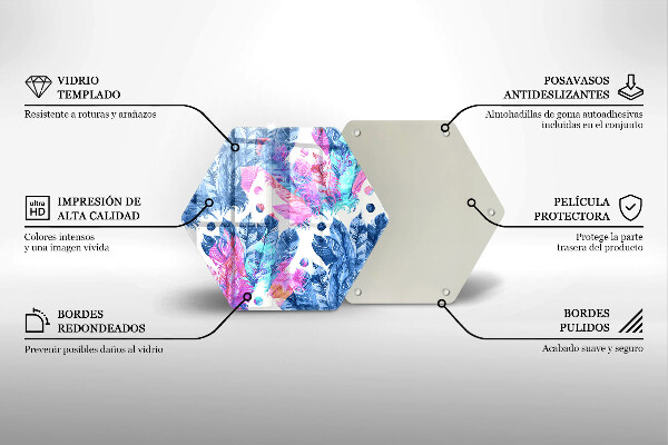Protection plaque induction Illustration bohème de plumes