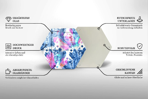 Protection plaque induction Illustration bohème de plumes