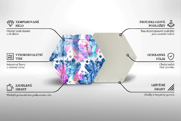 Protection plaque induction Illustration bohème de plumes
