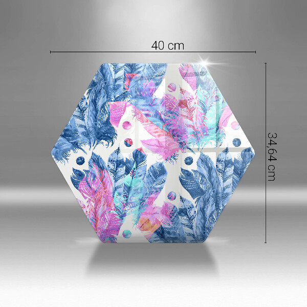 Protection plaque induction Illustration bohème de plumes