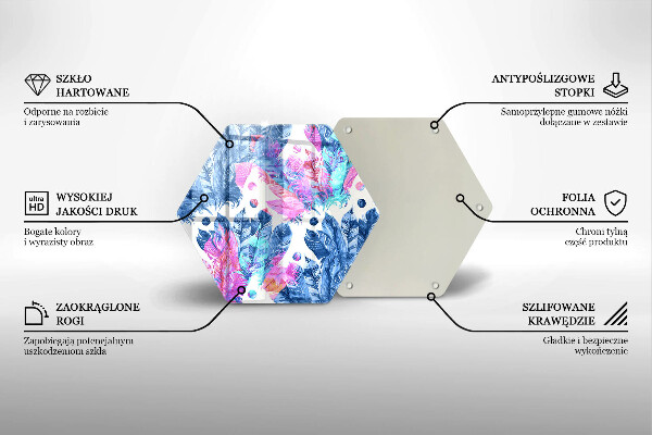 Protection plaque induction Illustration bohème de plumes