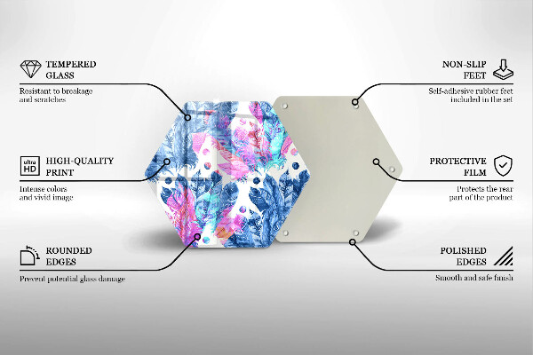 Protection plaque induction Illustration bohème de plumes