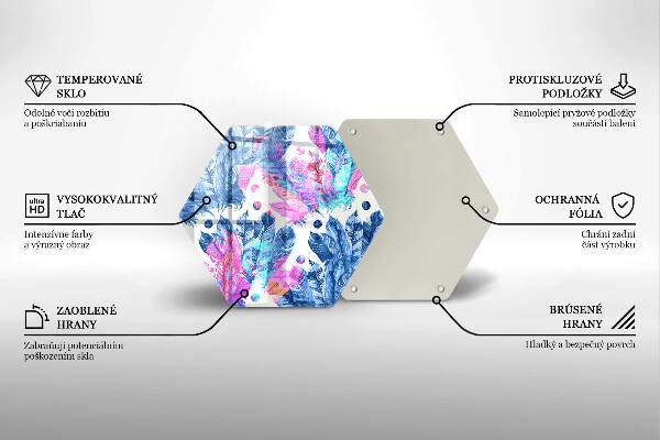 Protection plaque induction Illustration bohème de plumes