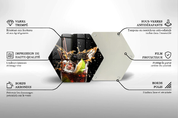 Cache plaque de cuisson Boire avec de la glace