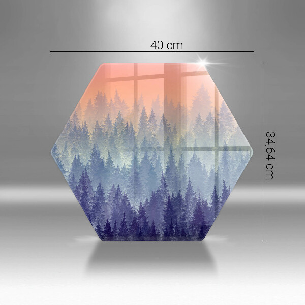 Protection plaque induction Forêt au coucher du soleil