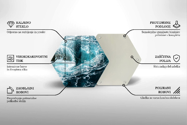 Protection plaque induction Des vagues d'eau écumantes