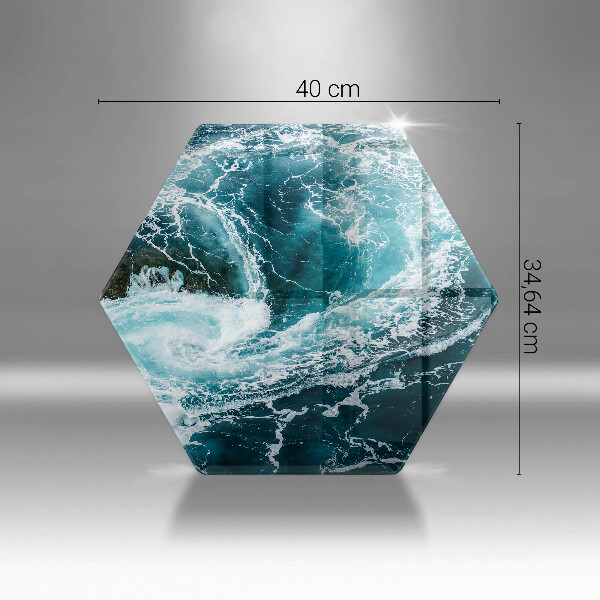 Protection plaque induction Des vagues d'eau écumantes