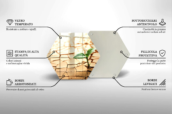 Cache plaque de cuisson Une plante solitaire