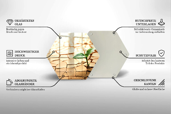 Cache plaque de cuisson Une plante solitaire