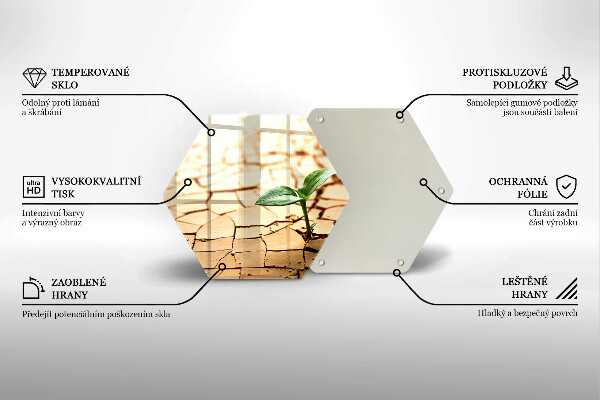 Cache plaque de cuisson Une plante solitaire