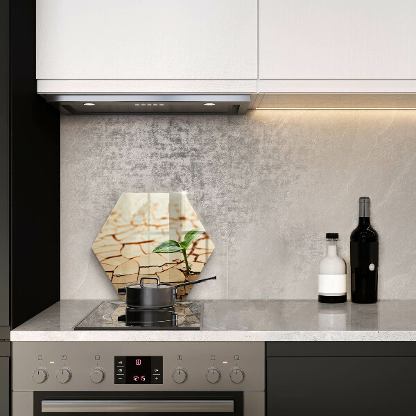 Cache plaque de cuisson Une plante solitaire