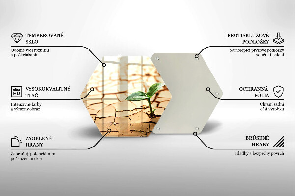 Cache plaque de cuisson Une plante solitaire