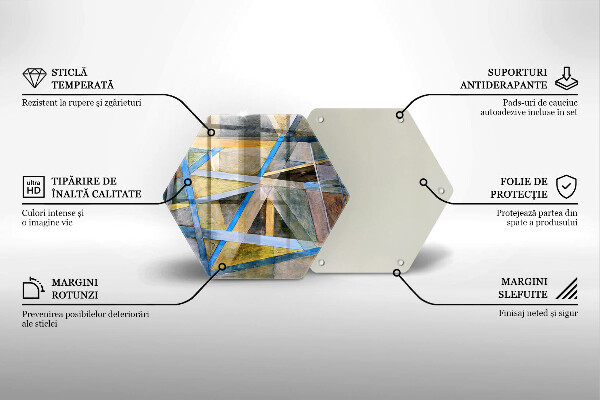 Cache plaque de cuisson Abstraction des lignes peintes