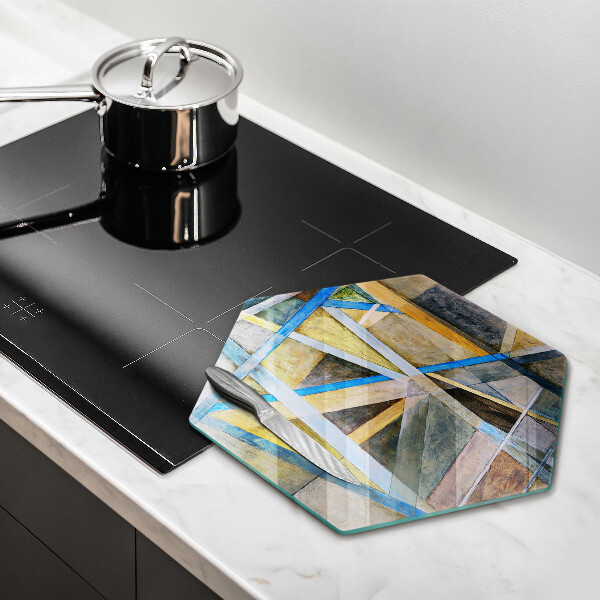 Cache plaque de cuisson Abstraction des lignes peintes