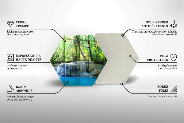 Cache plaque de cuisson Cascade dans la forêt