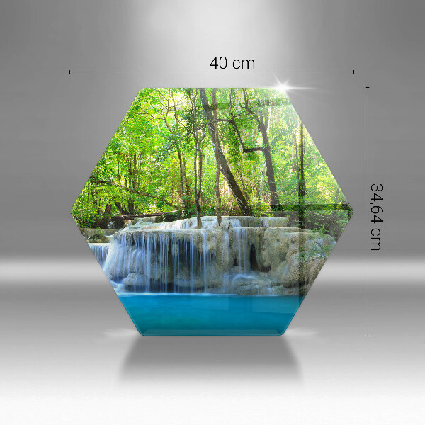 Cache plaque de cuisson Cascade dans la forêt