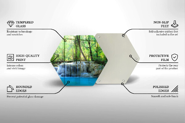 Cache plaque de cuisson Cascade dans la forêt