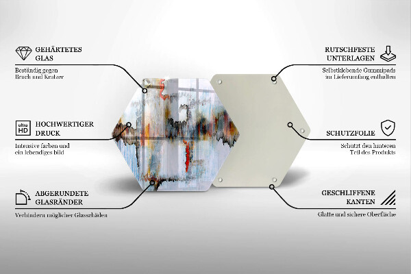 Cache plaque de cuisson Peintures abstraites