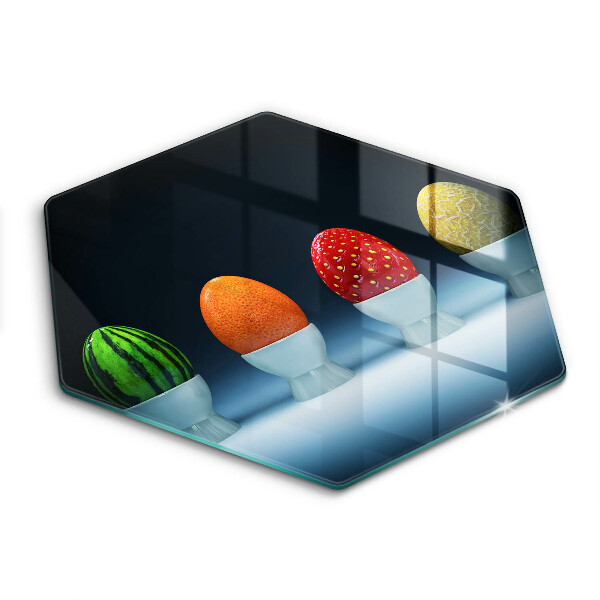 Cache plaque de cuisson Oeufs de fruits abstraits