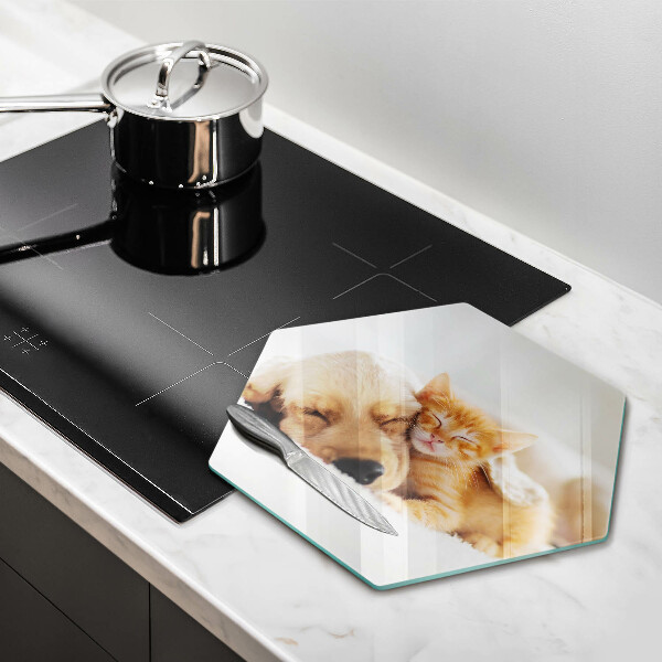 Cache plaque de cuisson Animaux chien et chat