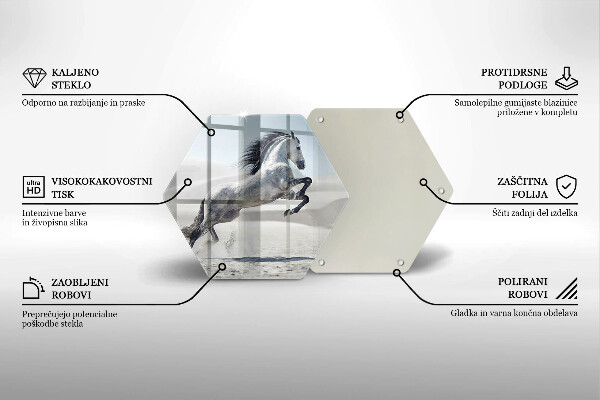Cache plaque de cuisson Cheval blanc