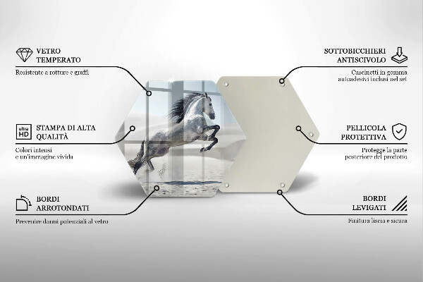 Cache plaque de cuisson Cheval blanc