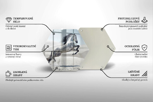 Cache plaque de cuisson Cheval blanc