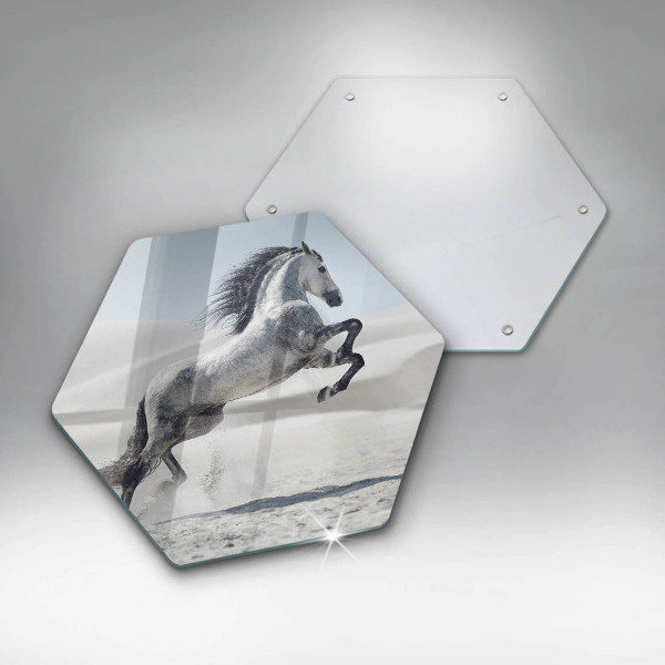 Cache plaque de cuisson Cheval blanc