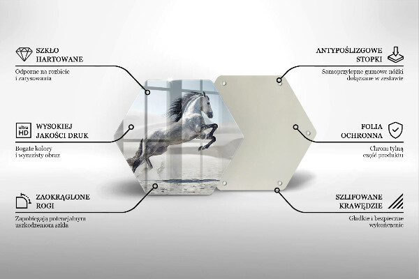 Cache plaque de cuisson Cheval blanc