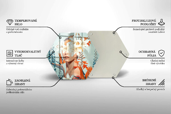 Protection plaque induction Femme en fleurs