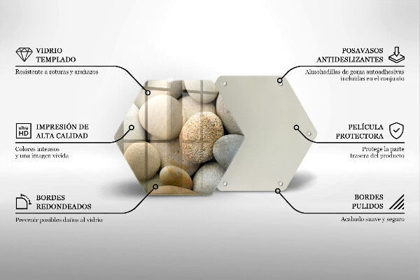 Cache plaque de cuisson Modèle de pierres ovales