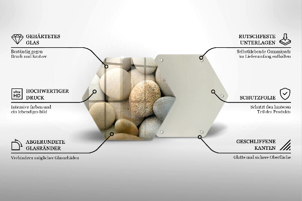 Cache plaque de cuisson Modèle de pierres ovales