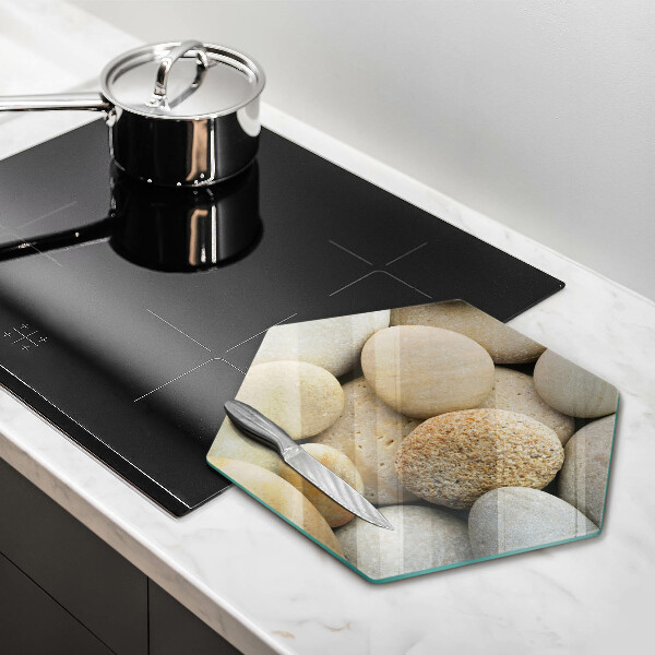 Cache plaque de cuisson Modèle de pierres ovales