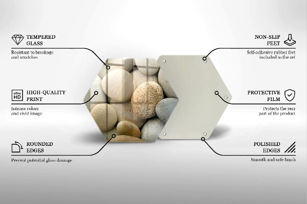 Cache plaque de cuisson Modèle de pierres ovales
