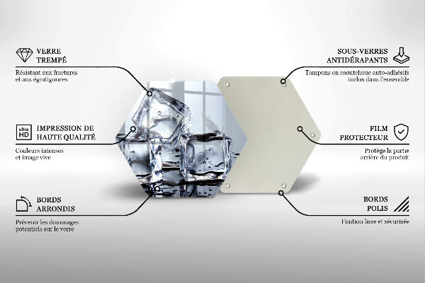 Cache plaque de cuisson Glaçons