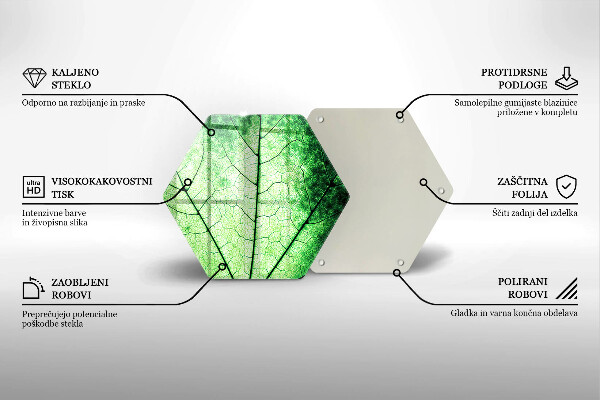 Cache plaque de cuisson Feuille de veine décorative