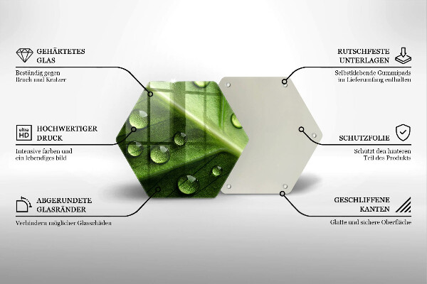 Cache plaque de cuisson Nature rosée et feuille