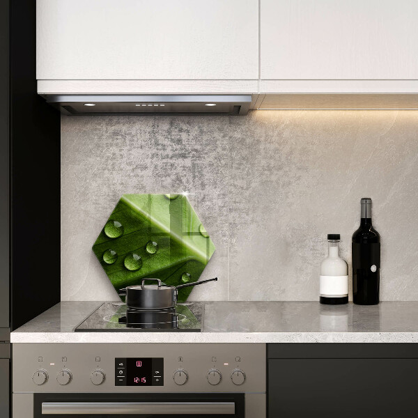 Cache plaque de cuisson Nature rosée et feuille