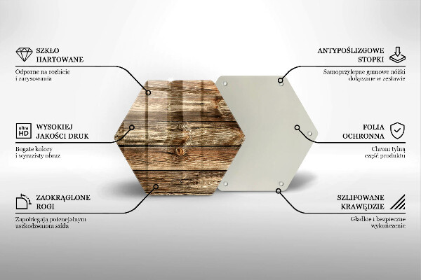 Cache plaque de cuisson Texture de planche de bois